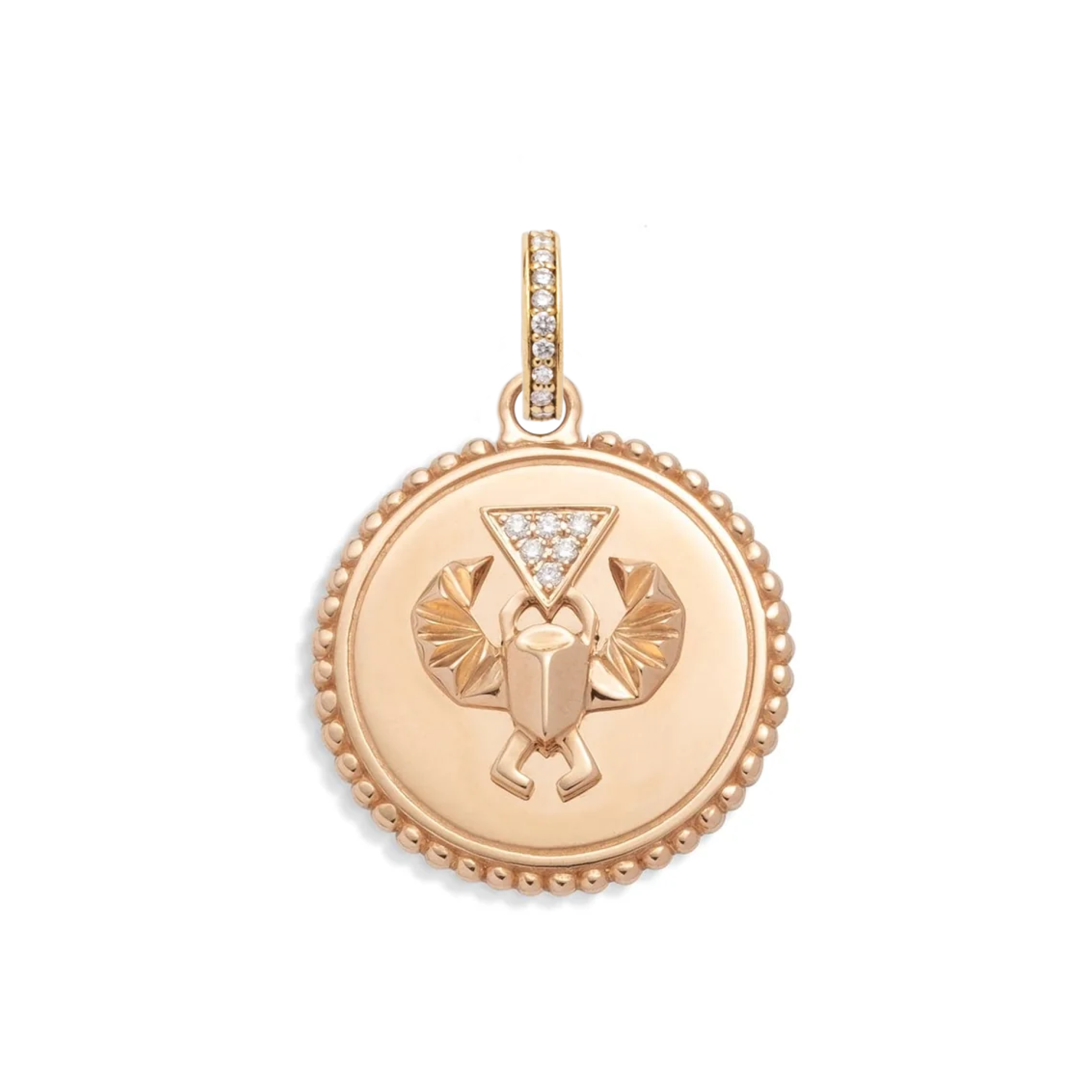 Foundrae Protection | Medium Medallion | Diamonds, Rose Gold