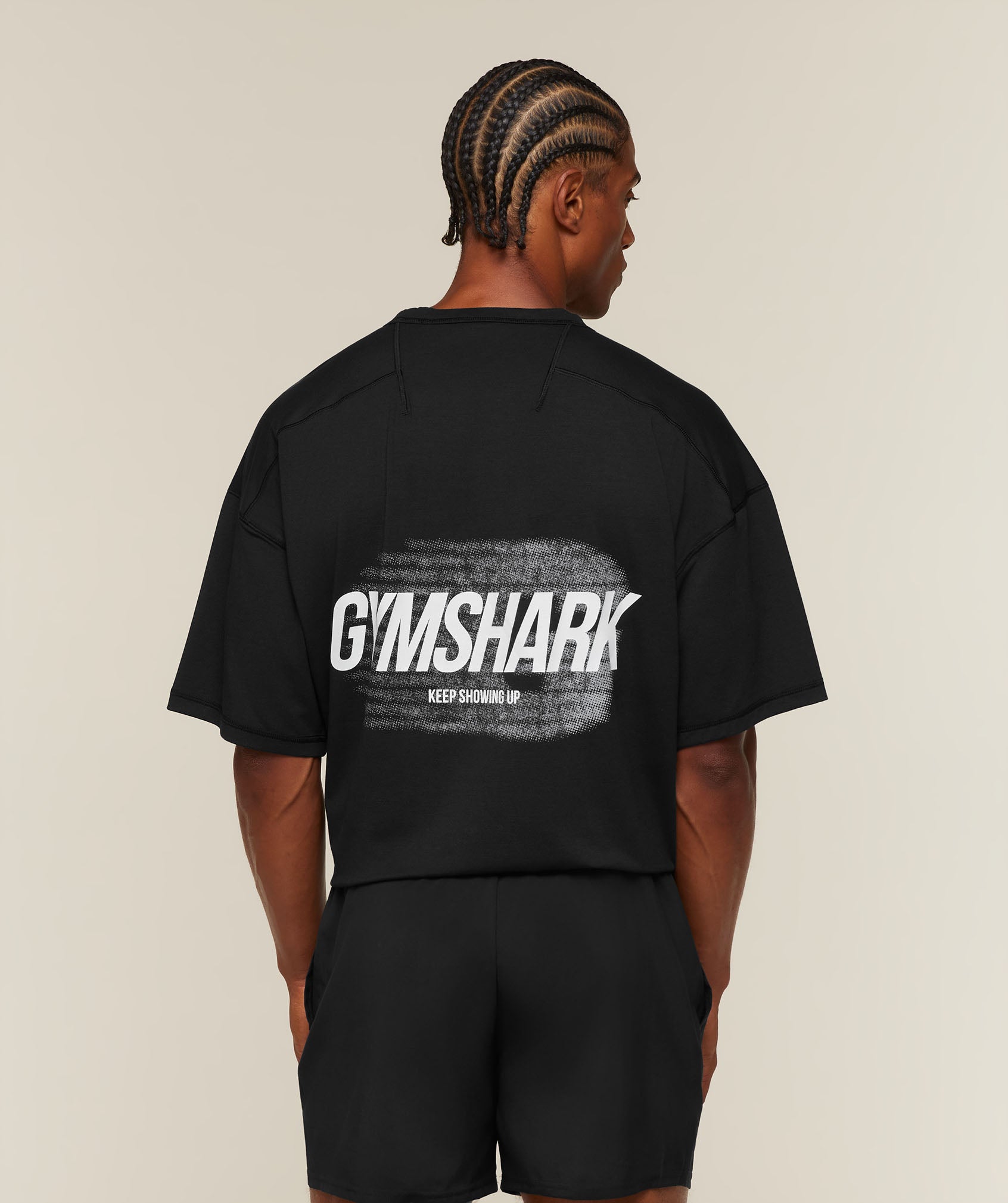 Gymshark Hybrid T-Shirt - Black