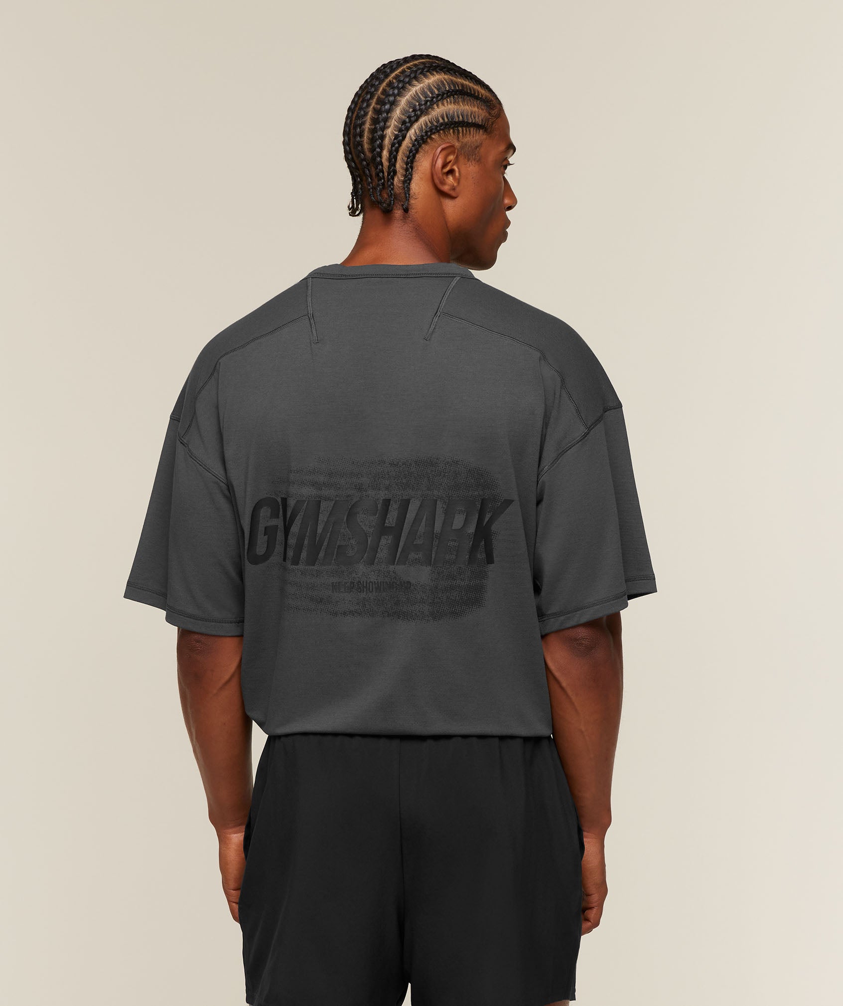 Gymshark Hybrid T-Shirt - Onyx Grey