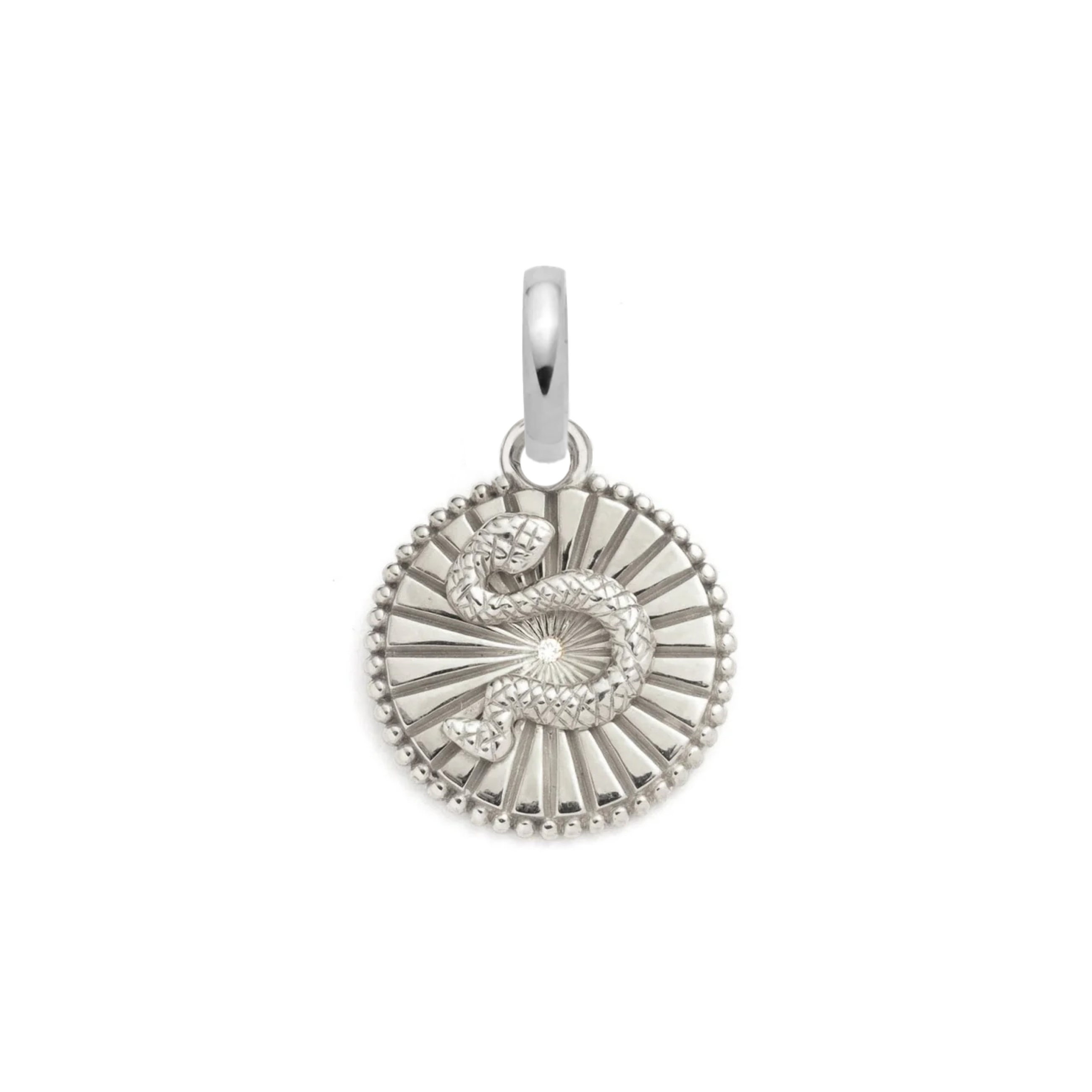Foundrae Wholeness | Snake Baby Medallion | Diamond, White Gold
