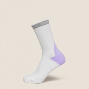 Gymshark Running Elite Crew Sock Single - White/Pace Purple