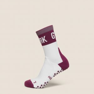 Gymshark Hybrid Training Grip Socks Single - White/Strength Pink