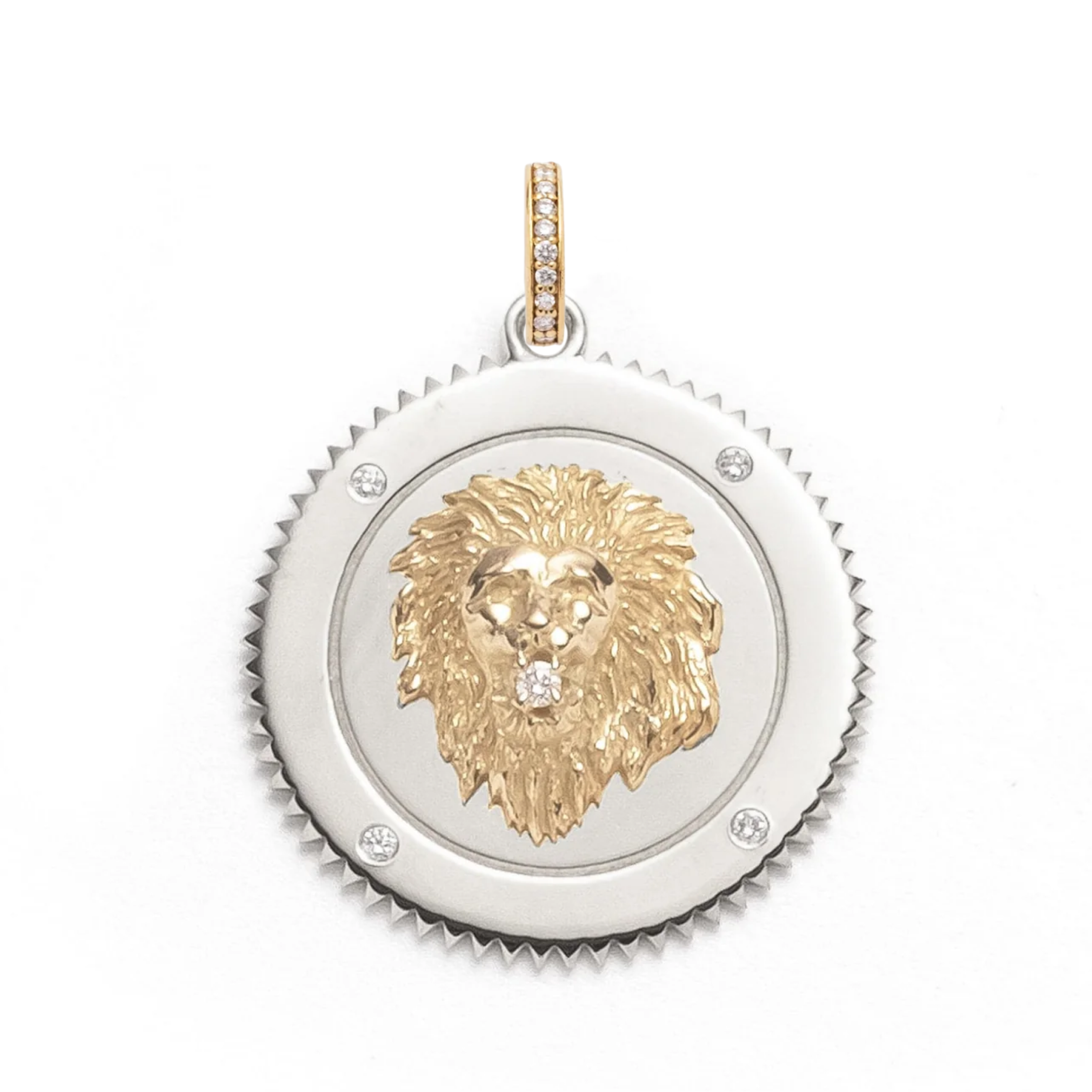 Foundrae Strength | Large Medallion | Diamonds, Mixed Gold