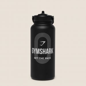 Gymshark Set the Pace 1L Bottle - Black