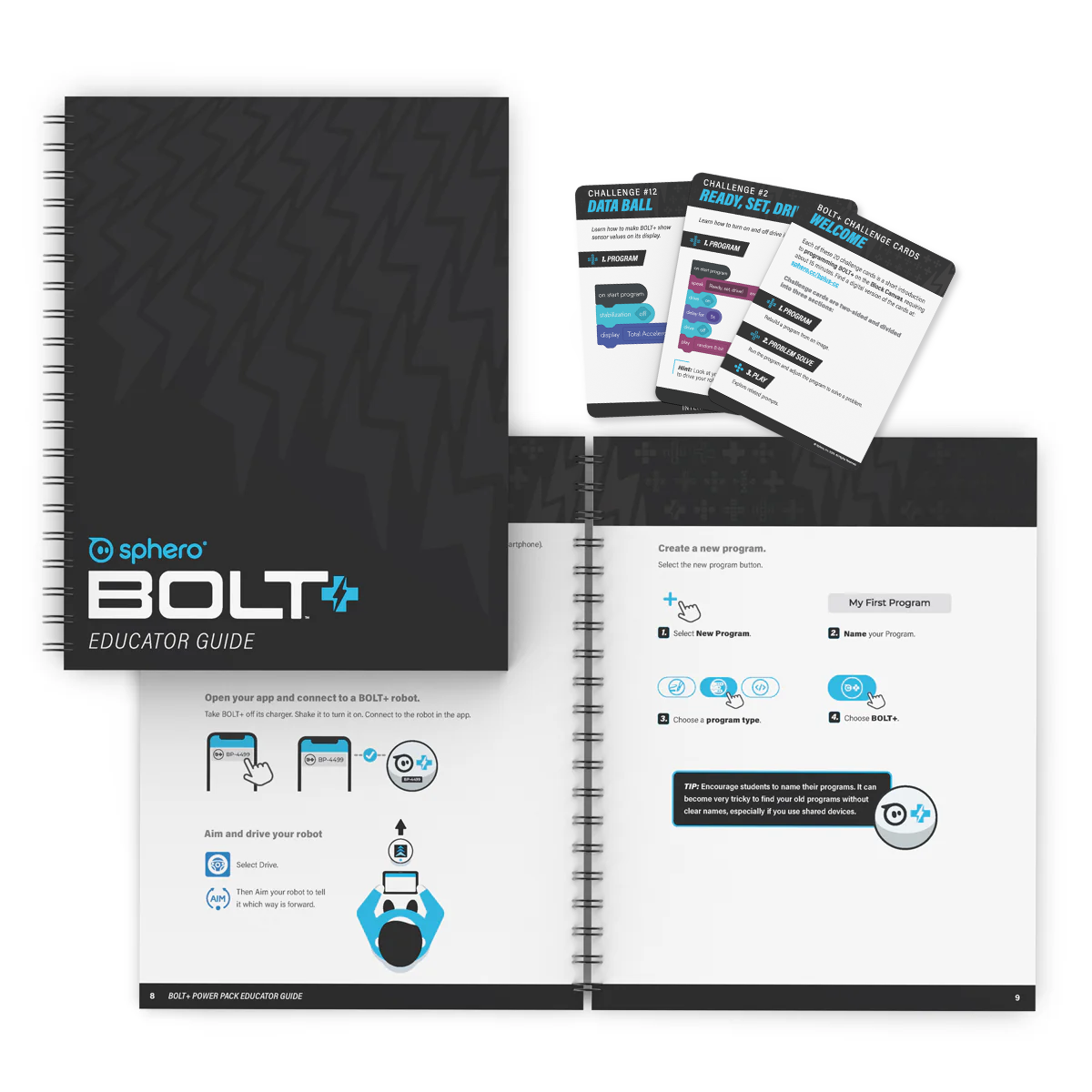 Sphero BOLT+ Educator Guide & Challenge Card Pack