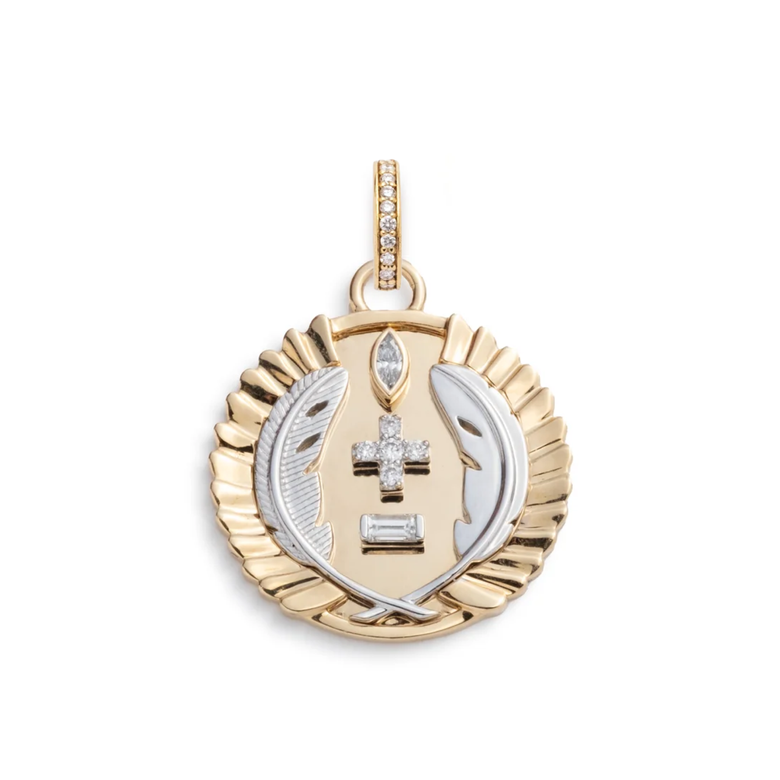 Foundrae Vivacity | Ever Growing Love Medium Medallion | Diamonds, Mixed Gold