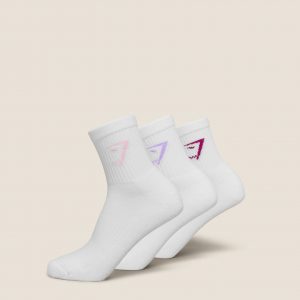 Gymshark Midi Socks 3pk - Haze Pink/Pace Purple/Strength Pink