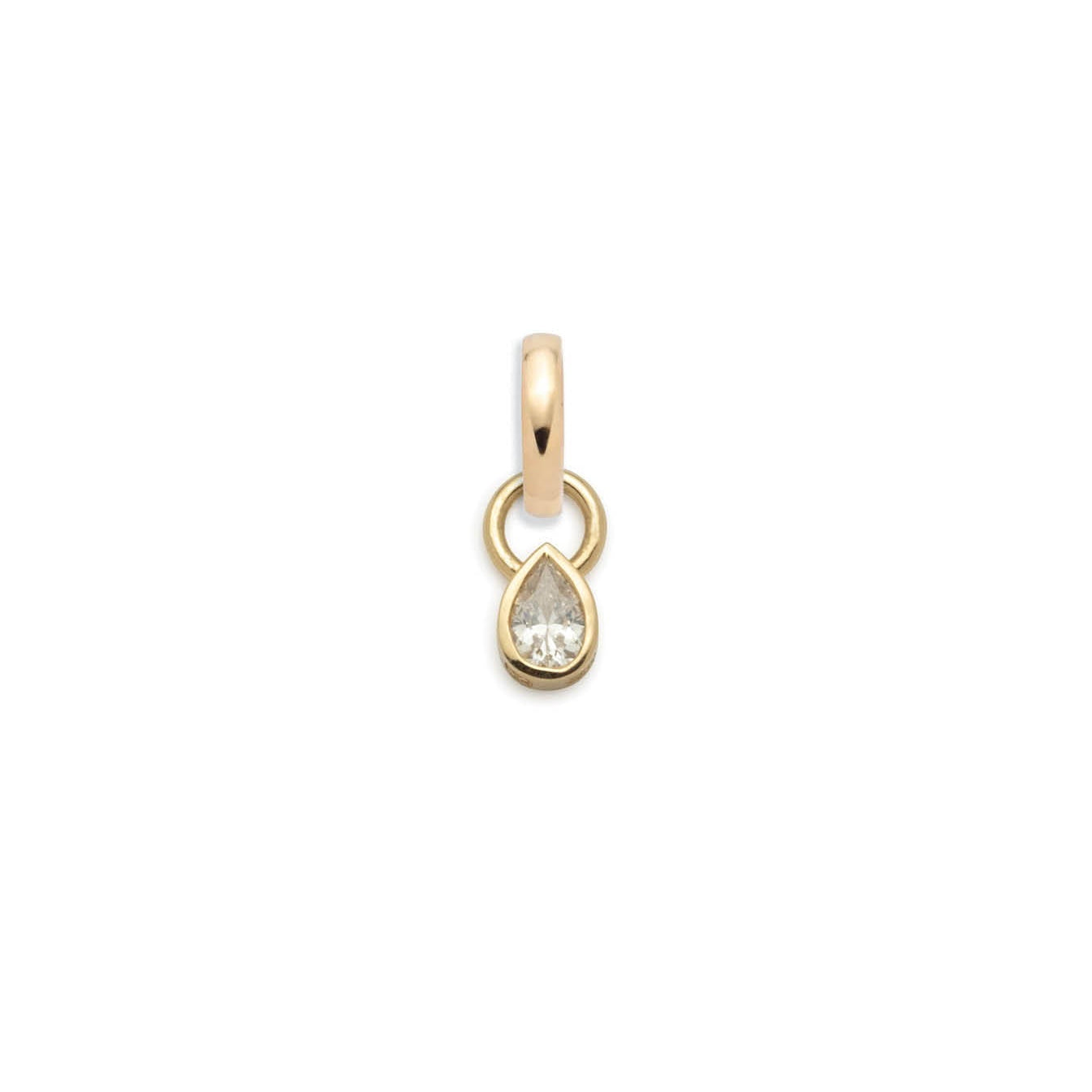 Foundrae True Love | Forever & Always a Pair Pear Pendant | Diamond, Yellow Gold