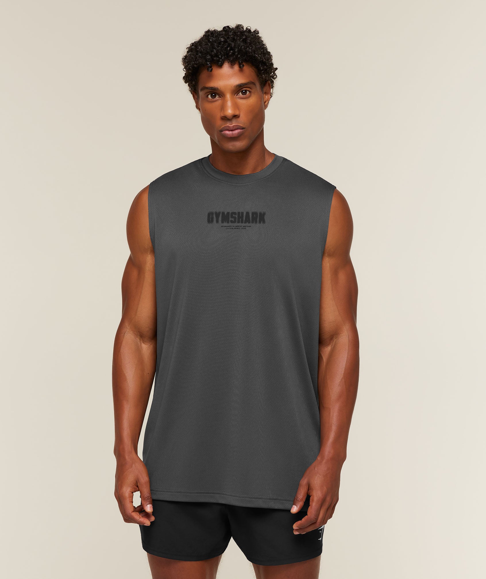 Gymshark Motion Blur Graphic Tank - Onyx Grey