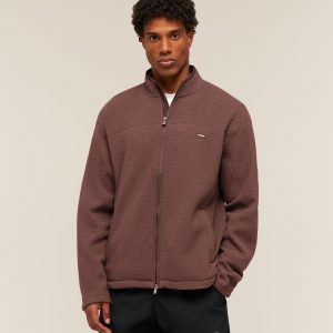 Gymshark Fleece Zip Through Jacket - Espresso Brown