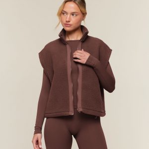 Gymshark Sherpa Gilet - Espresso Brown