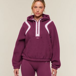 Gymshark Sherpa 1/4 Zip Jacket - Strength Pink/Haze Pink