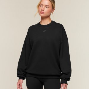 Gymshark For The Ones Who Show Up Graphic Sweatshirt - Black