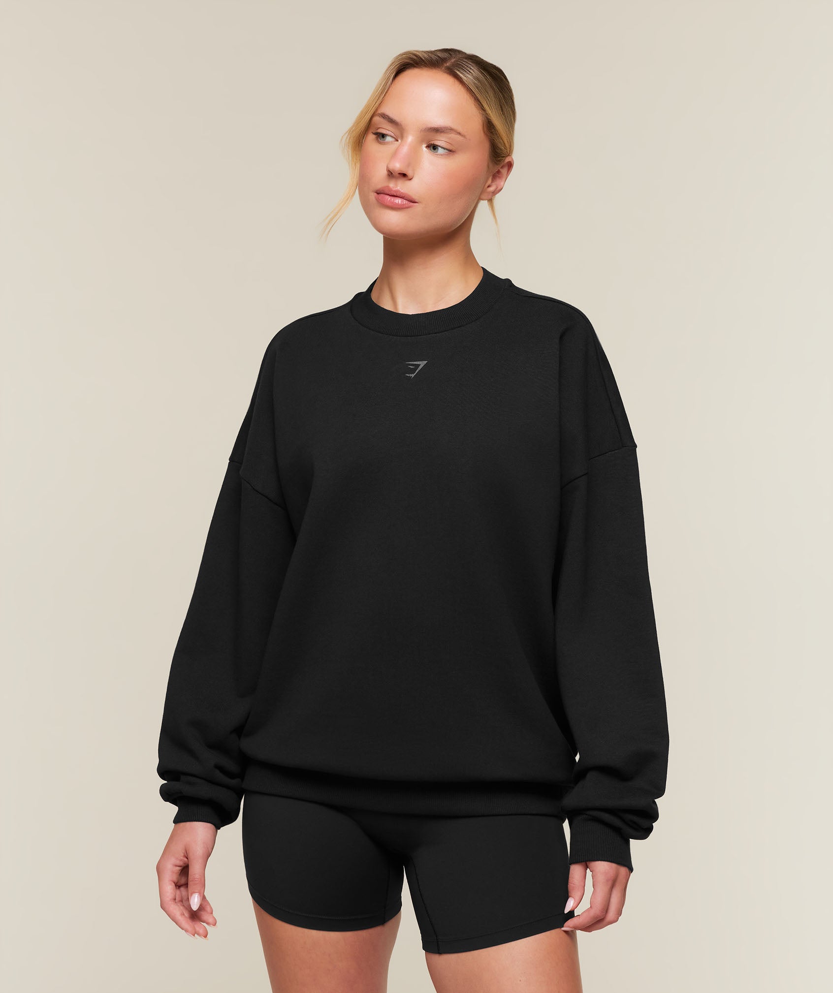 Gymshark For The Ones Who Show Up Graphic Sweatshirt - Black