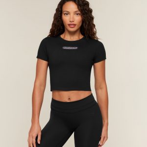 Gymshark For The Ones Who Show Up Graphic Baby Tee - Black