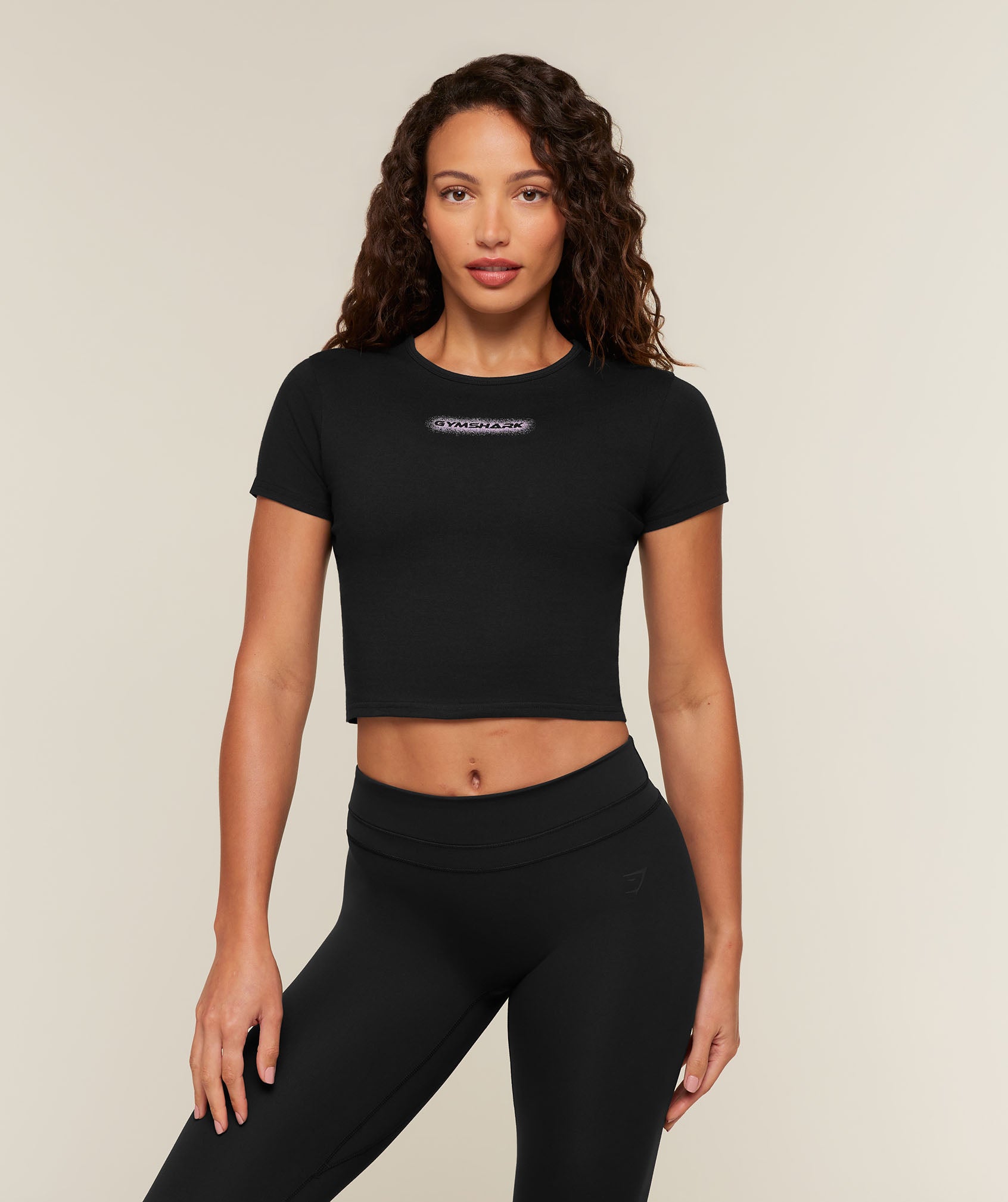 Gymshark For The Ones Who Show Up Graphic Baby Tee - Black