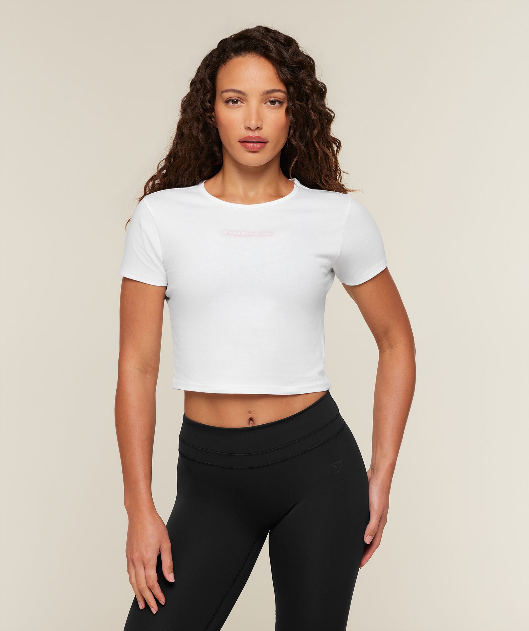 Gymshark For The Ones Who Show Up Graphic Baby Tee - White