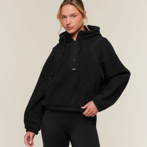 Gymshark Sherpa 1/4 Zip Jacket - Black