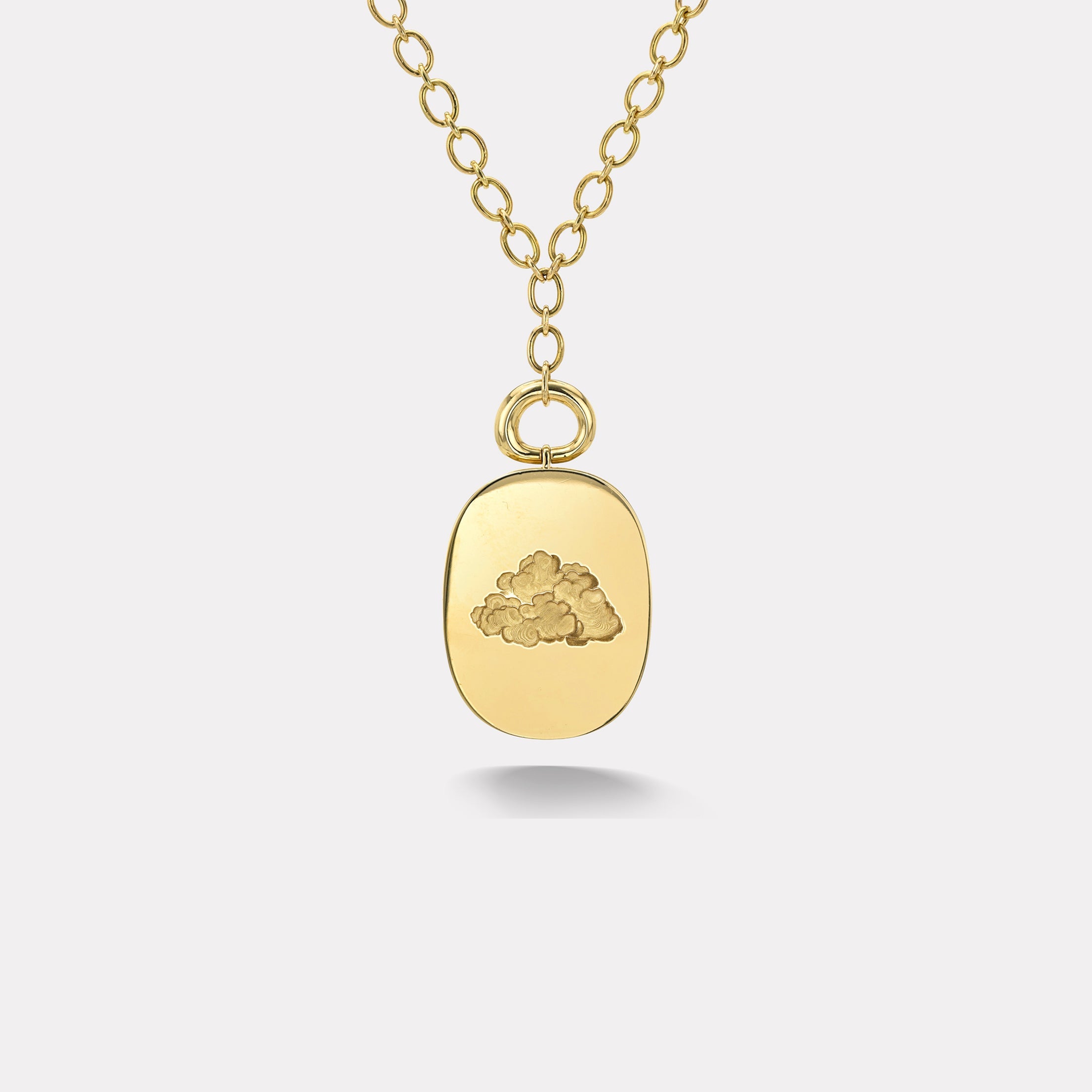 Retrouvai Grandfather Scale Cloud Vein Locket