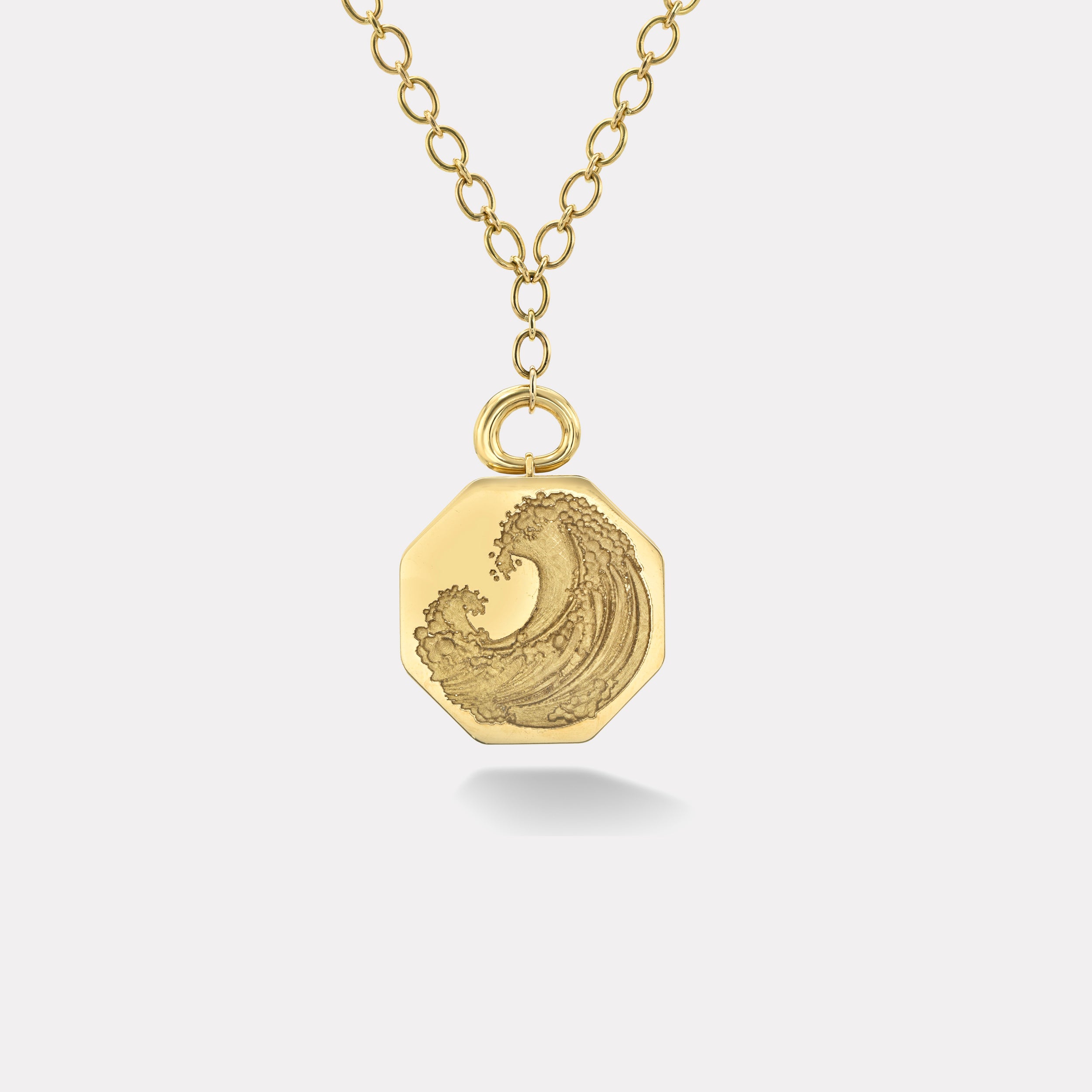 Retrouvai Grandfather Scale Wave Vein Locket