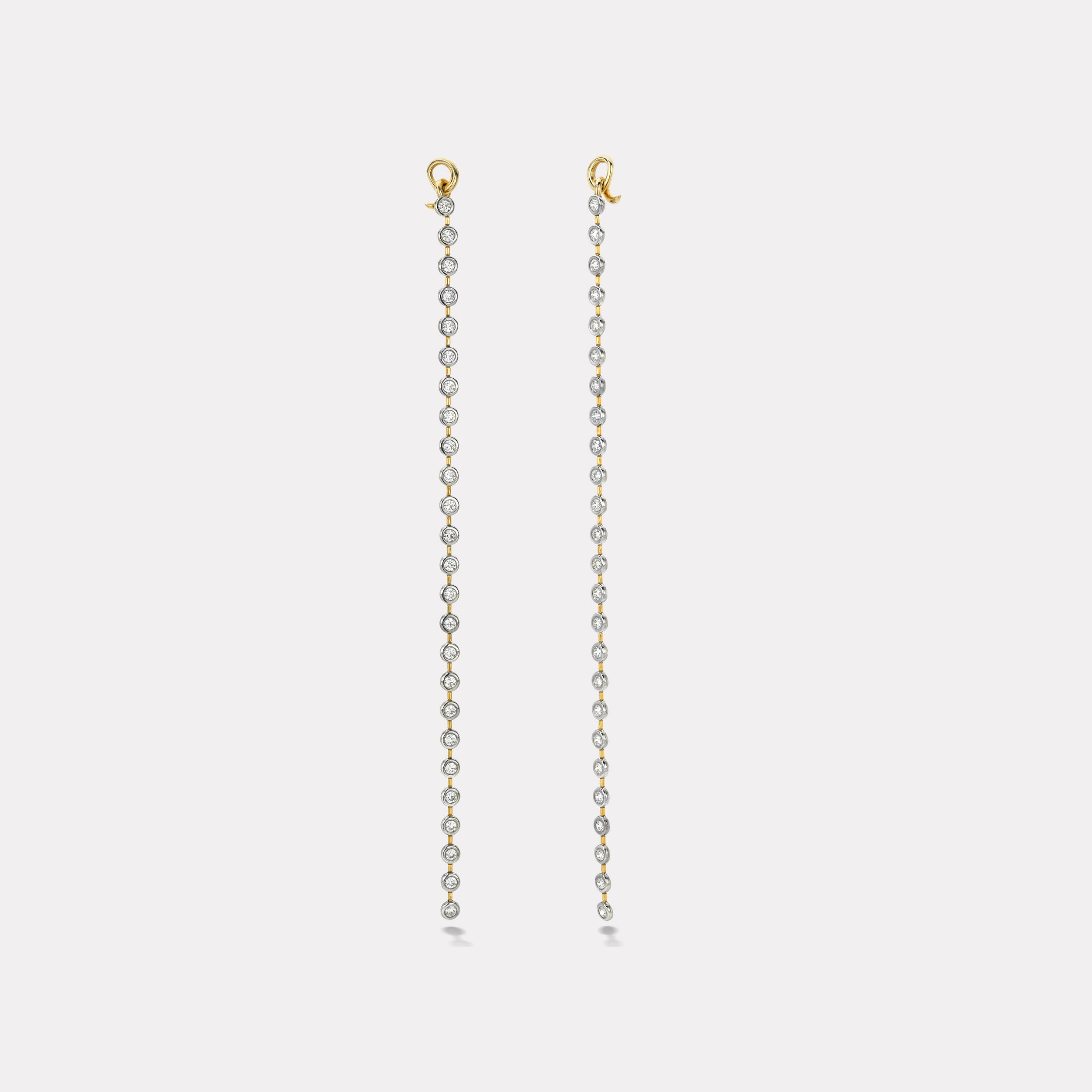 Retrouvai 4.86ct Round Diamond Vein Duster Earrings