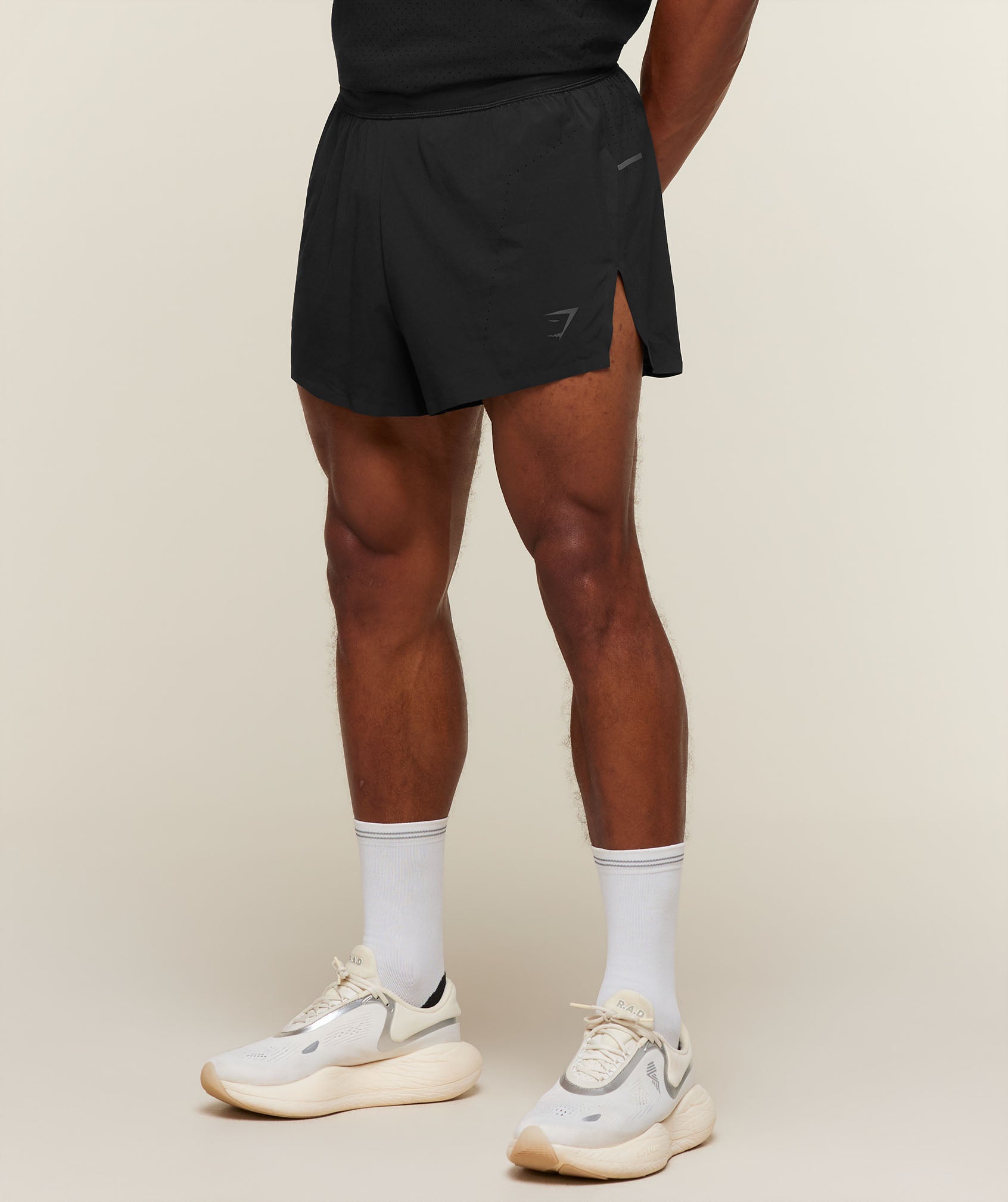 Gymshark Running Elite High Split Race Day Shorts - Black
