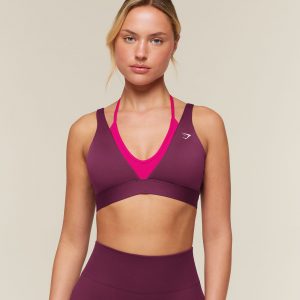 Gymshark Double Layer Medium Support Sports Bra - Strength Pink/Performance Pink