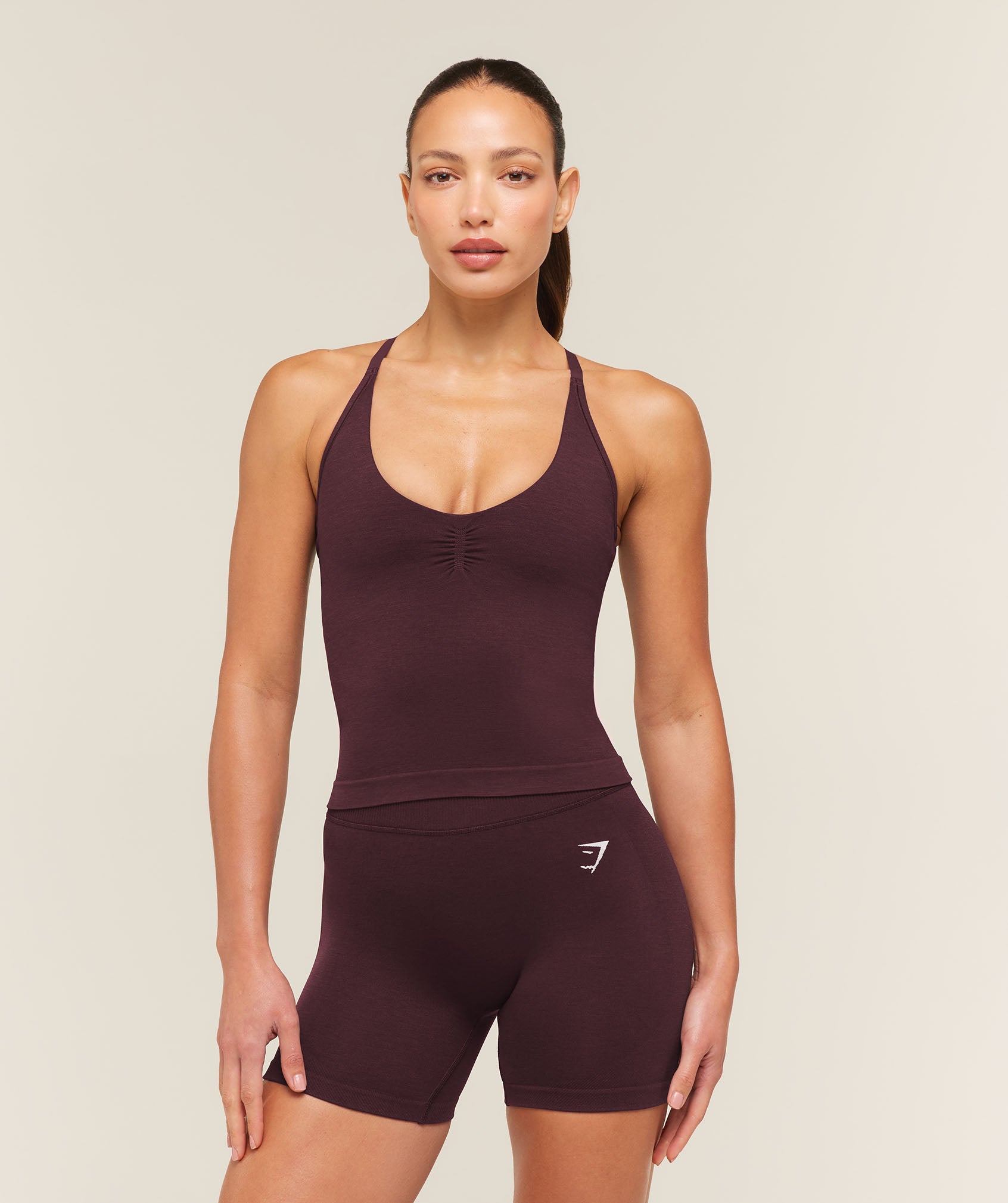 Gymshark Relay Tank with Shelf - Cherry Purple