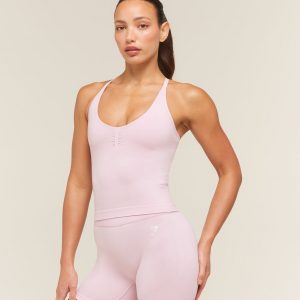 Gymshark Relay Tank with Shelf - Haze Pink
