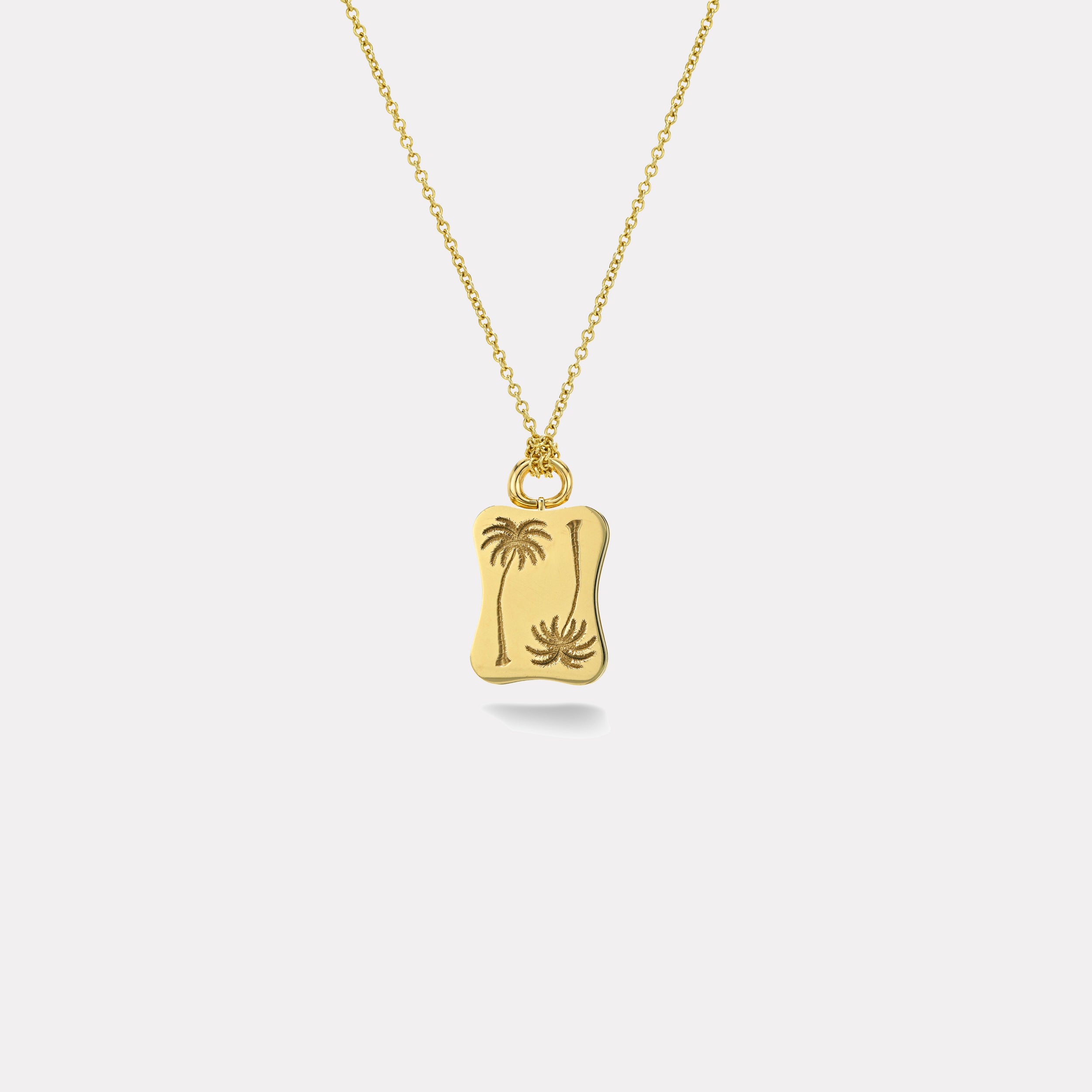 Retrouvai Classic Scale Palm Tree Vein Locket