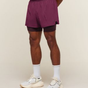 Gymshark Running 4" 2in1 Shorts - Strength Pink/Cherry Purple