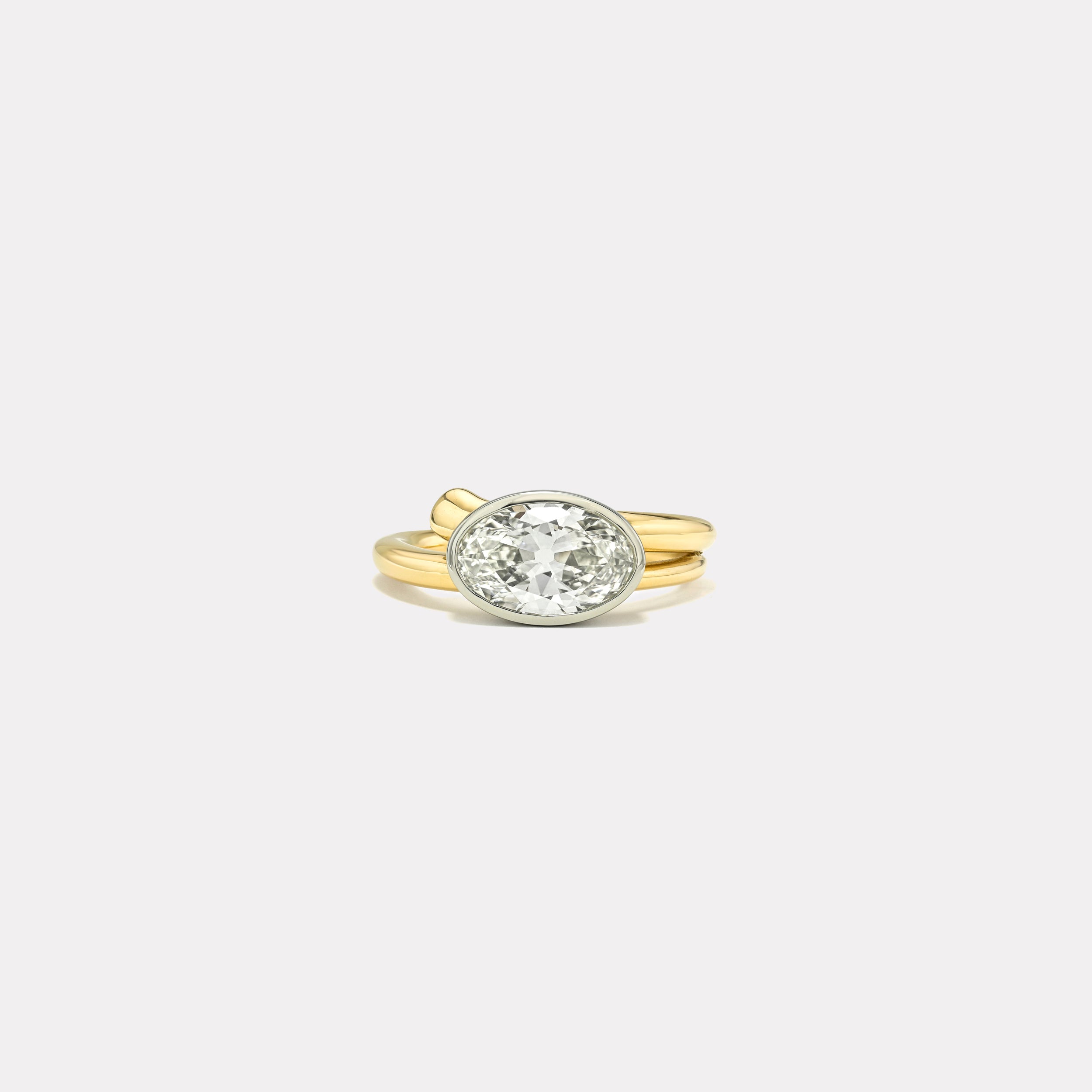 Retrouvai 1.52ct Oval Diamond Vein Ring