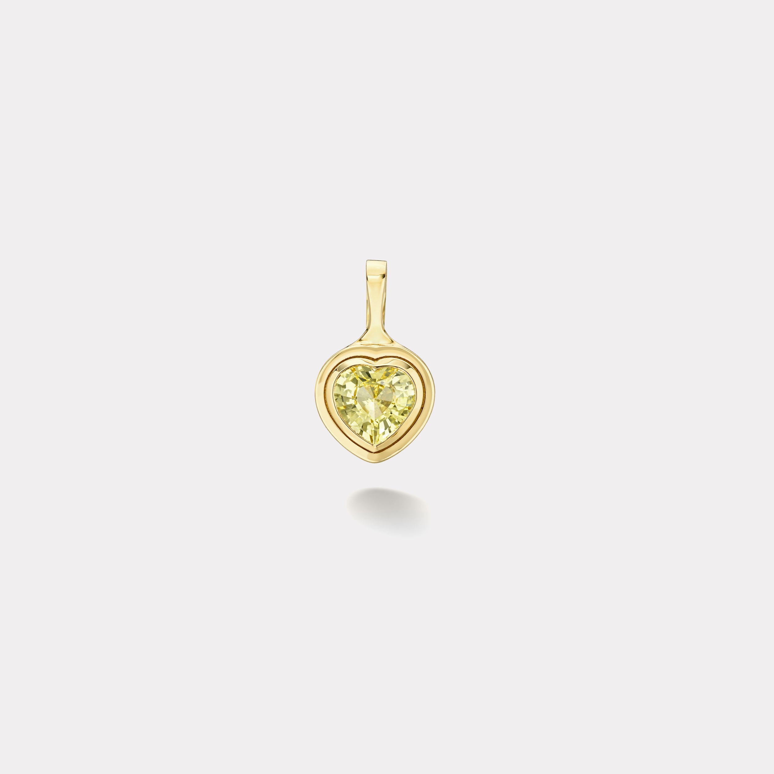 Retrouvai 1.71ct Heart Yellow Sapphire Bounce Charm