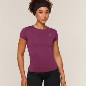 Gymshark Running Back Vent T-Shirt - Strength Pink