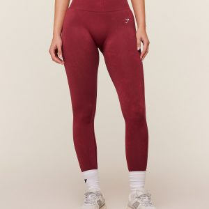 Gymshark Washed Leggings - Red Wash