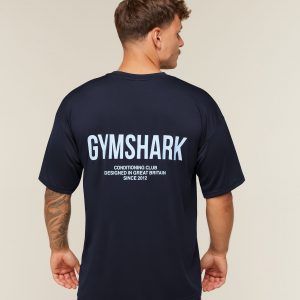Gymshark Conditioning Club Oversized T-Shirt - Heavy Blue/Tranquil Blue