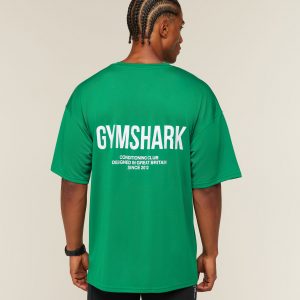 Gymshark Conditioning Club Oversized T-Shirt - Track Green/White