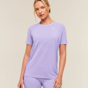 Gymshark Vital Seamless 2.0 Light T-Shirt - Pace Purple/Marl