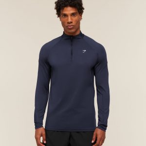 Gymshark Performance 1/4 Zip - Heavy Blue