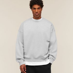 Gymshark Hybrid Sweatshirt - Bros Soft Grey Marl