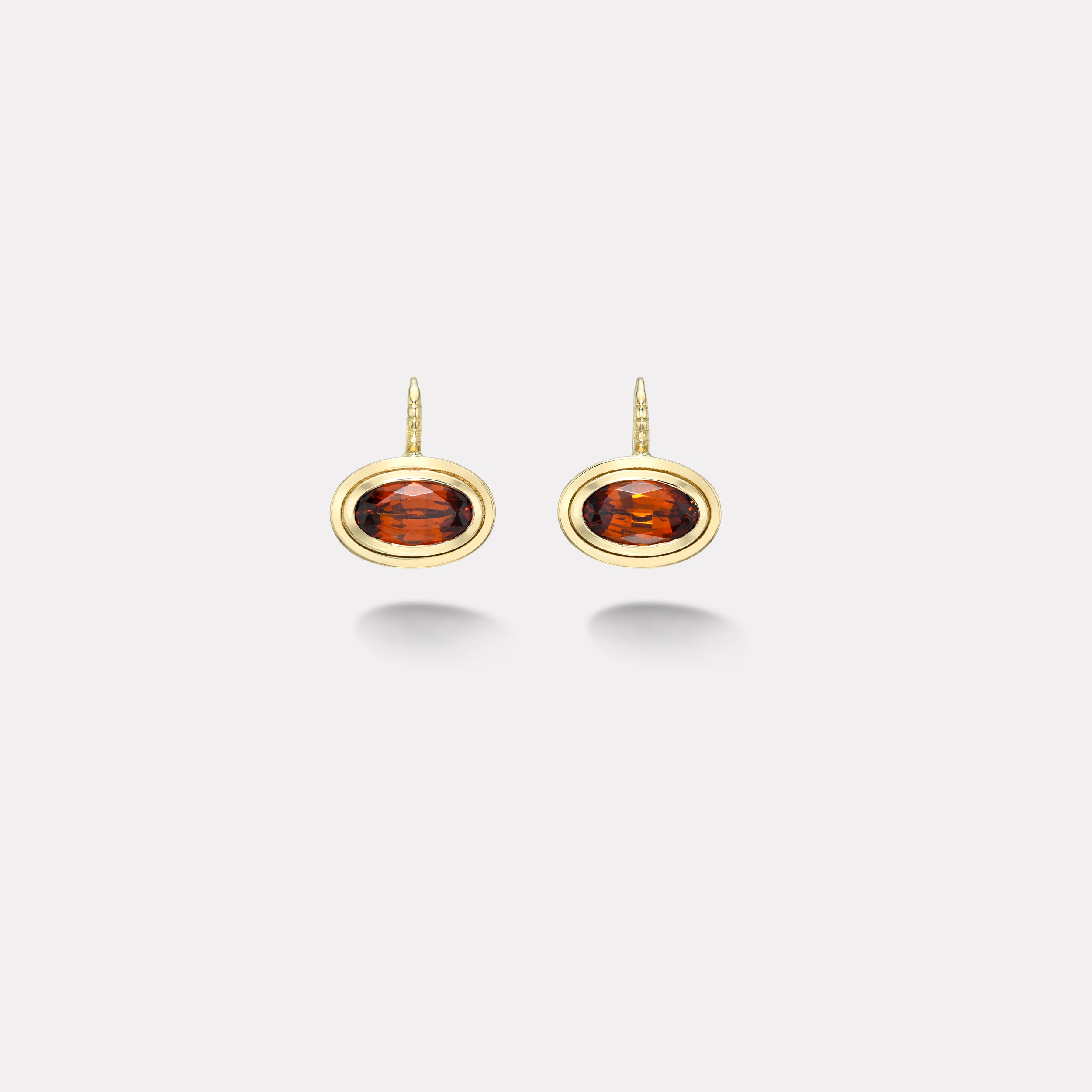 Retrouvai 4.6ct Oval Spessartite Garnet Bounce Earrings