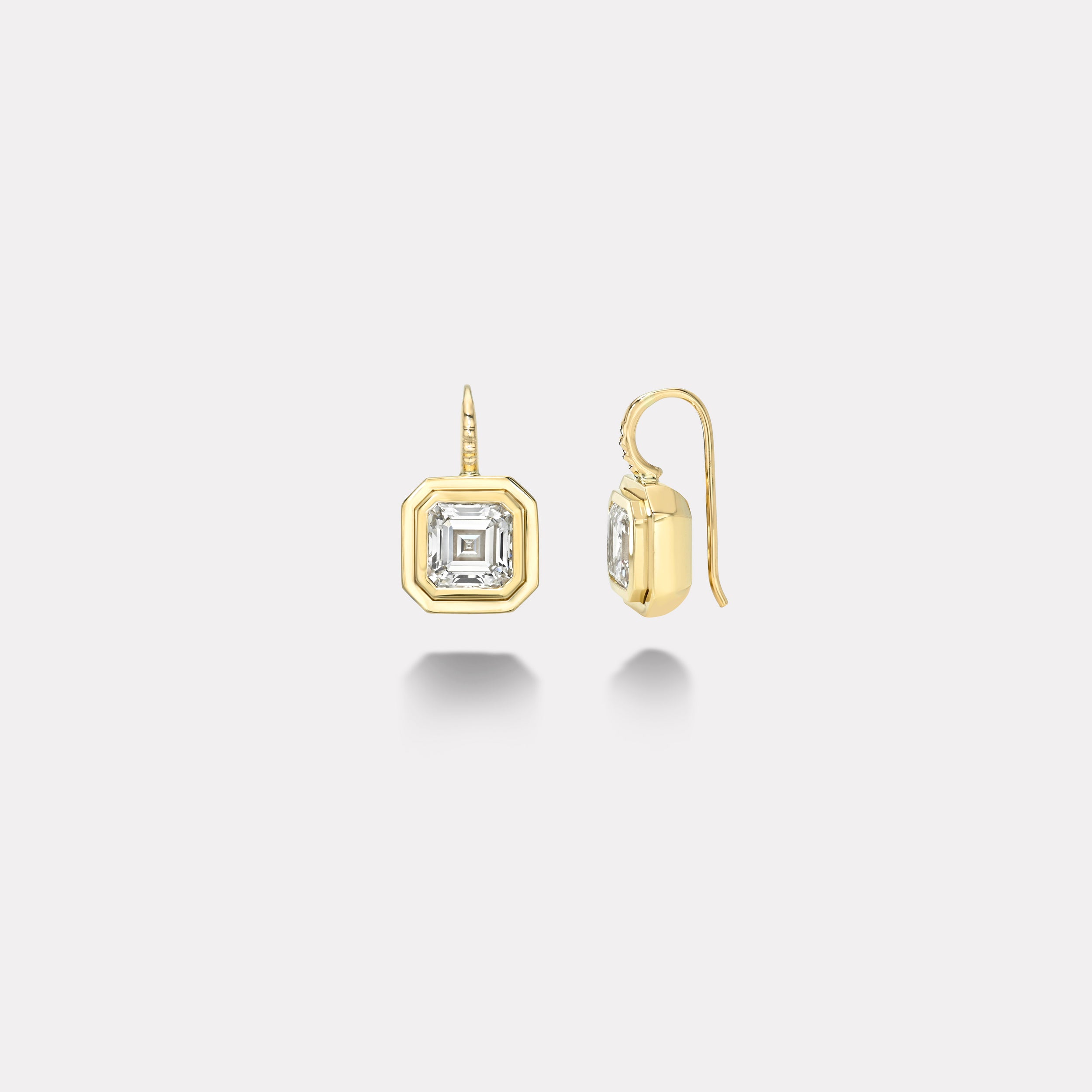 Retrouvai 3.03ct Asscher Diamond Bounce Earrings