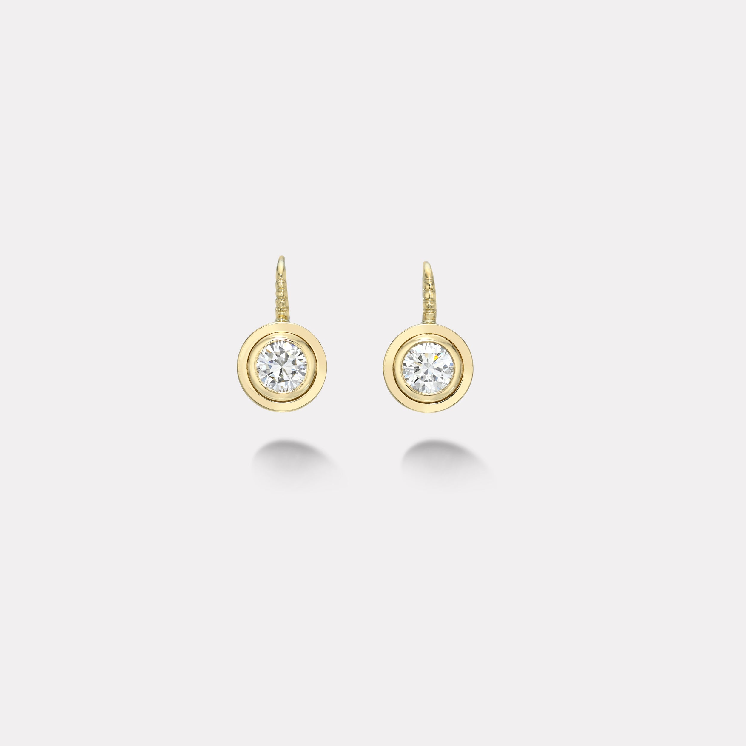 Retrouvai 1ct Round Diamond Bounce Earrings