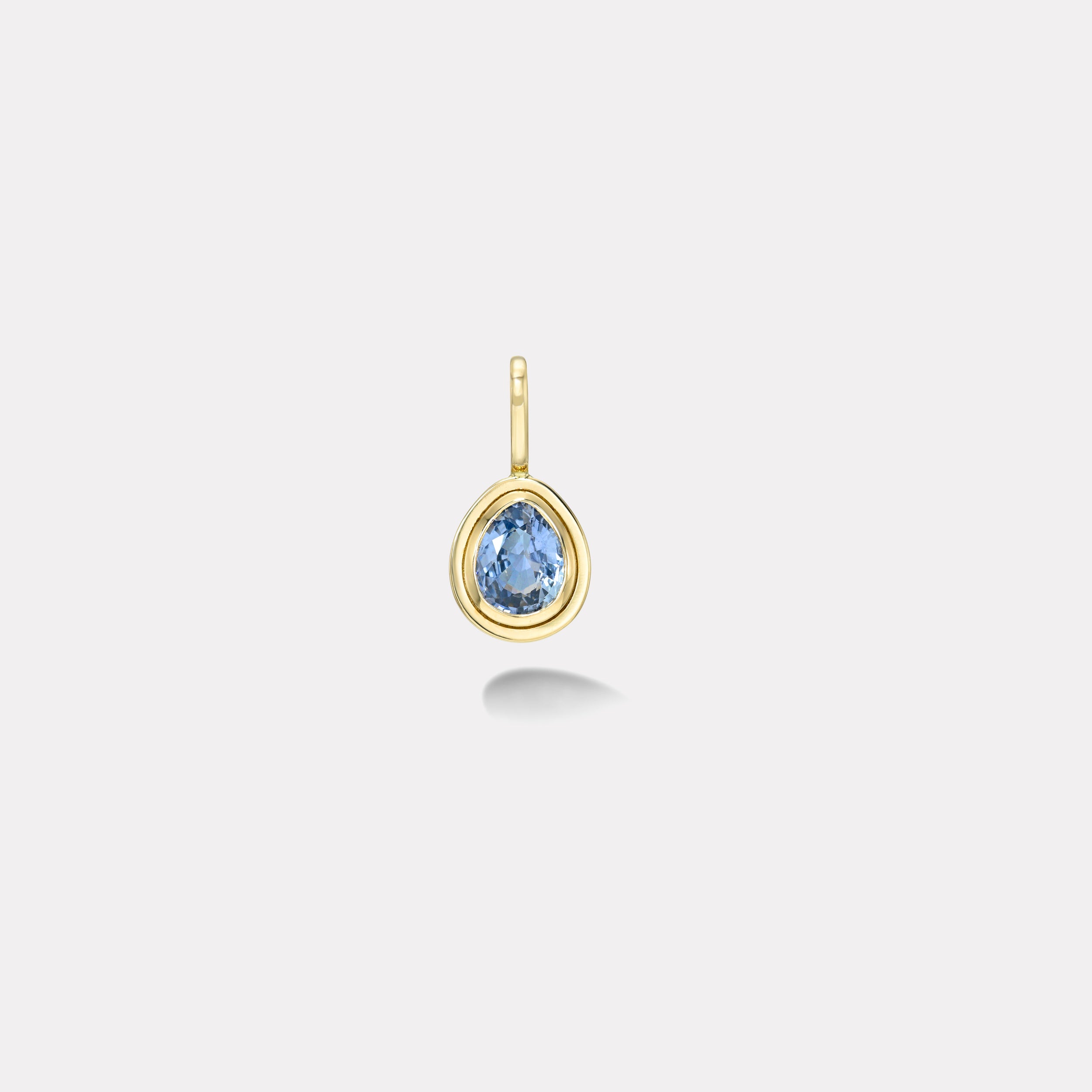 Retrouvai 1.56ct Pear Blue Sapphire Bounce Charm