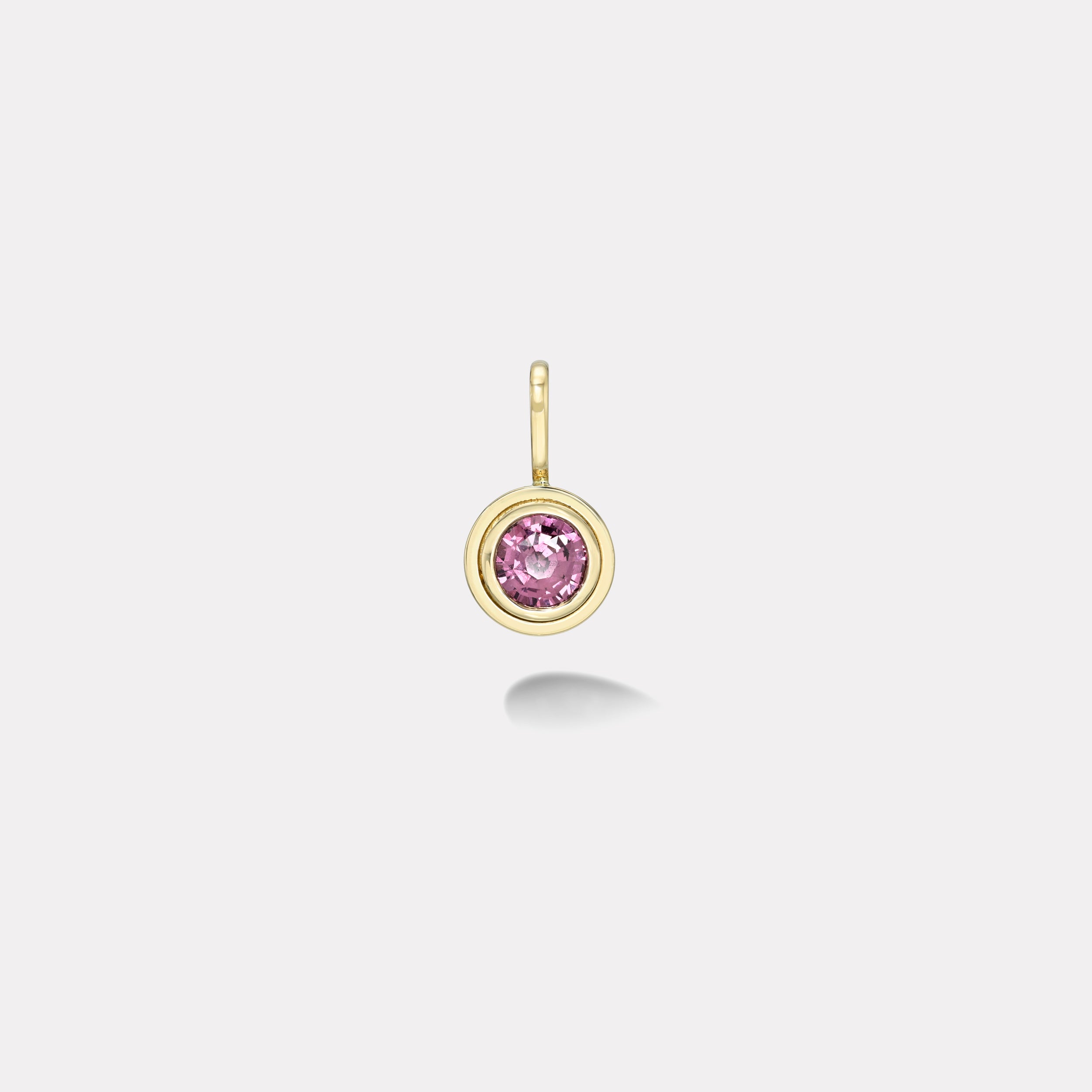 Retrouvai 1.6ct Round Pink Sapphire Bounce Charm