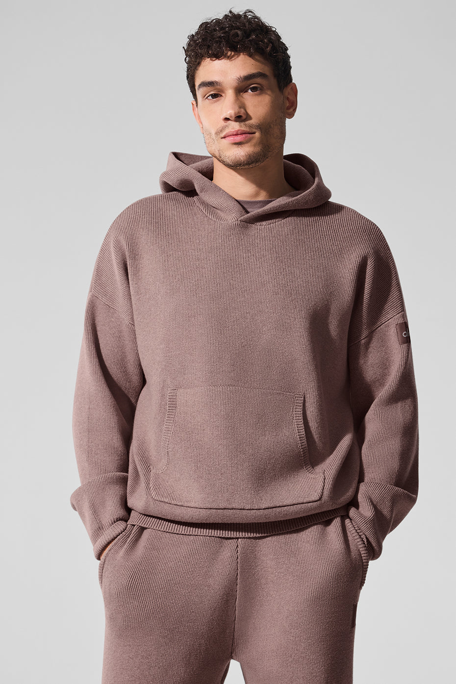 Aloyoga Scholar Hooded Sweater - Mushroom Heather