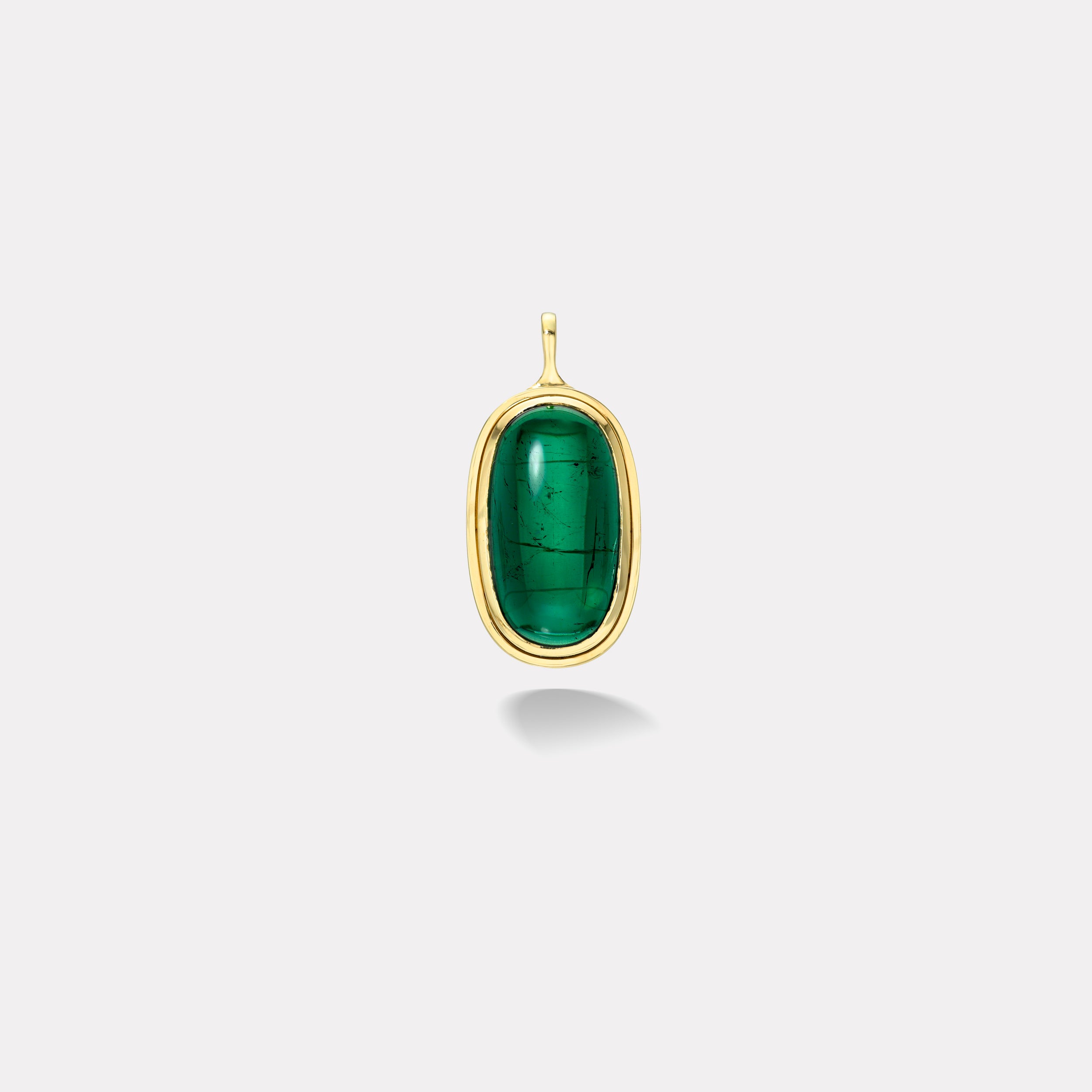 Retrouvai 29.97ct Oval Cabochon Green Tourmaline Bounce Charm