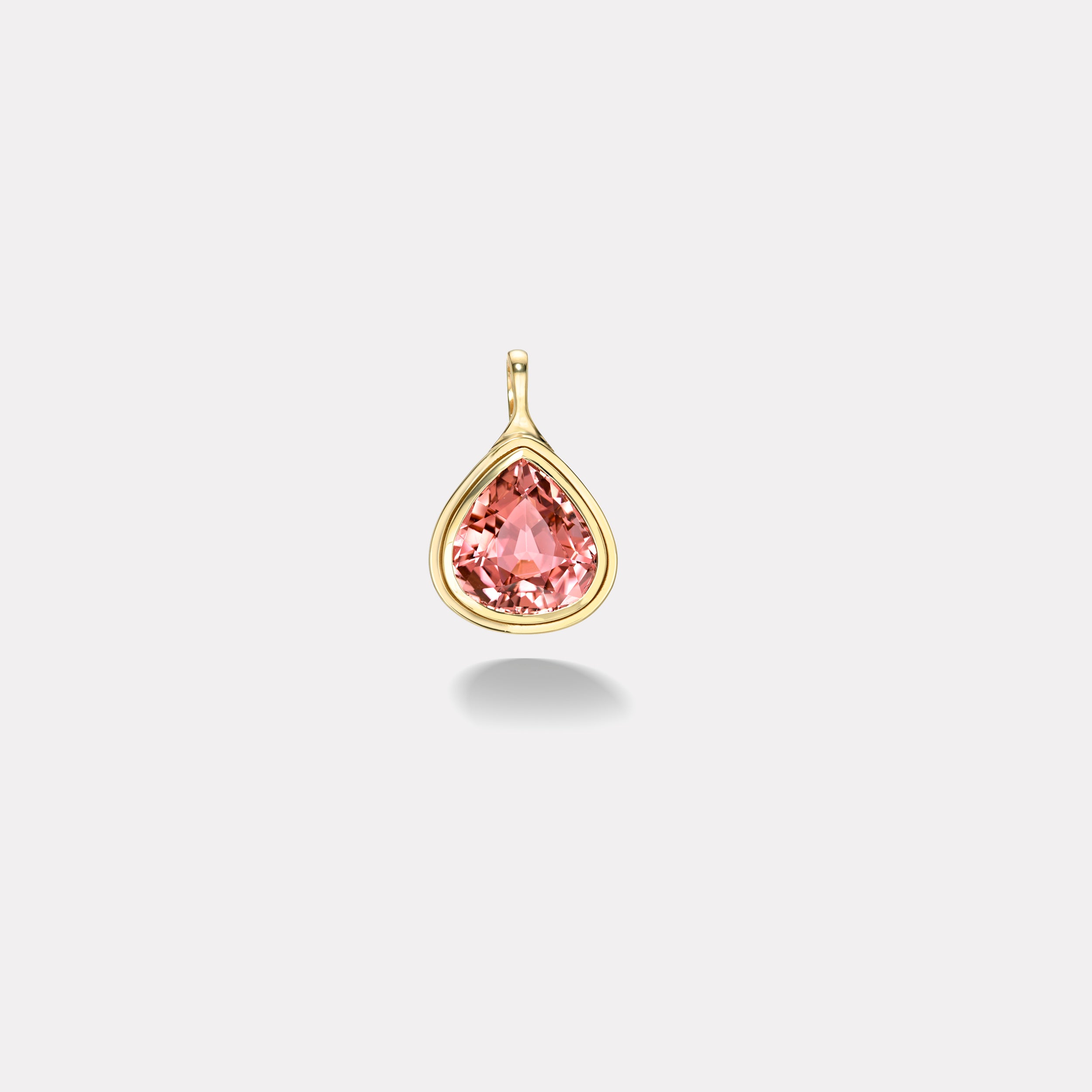 Retrouvai 11.92ct Pear Pink Tourmaline Bounce Charm