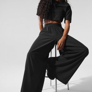 Aloyoga Mesh Mirage Trouser - Black