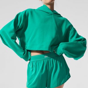 Aloyoga Bae Hoodie - Spruce Green